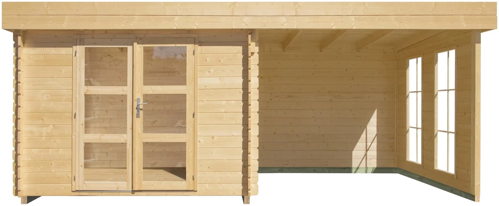 Kiehn-Holz Gartenhaus Acrux 2 Naturbelassen Blockbohlensystem