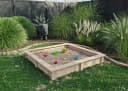 Sandkasten KONIFERA beige natur 150x150x24 cm Holzwerkstoff Bild 2