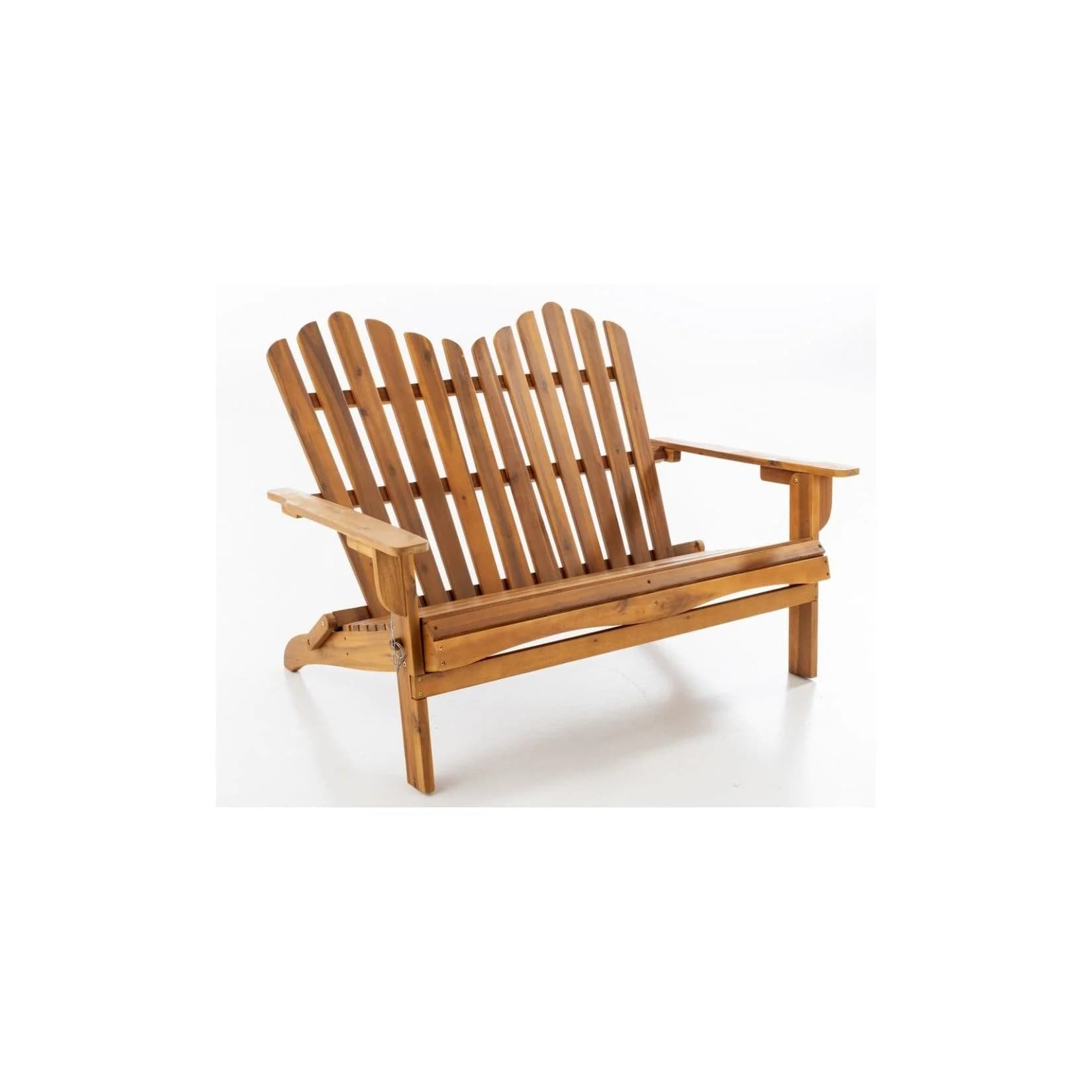 2-Sitzer Adirondack-Gartenbank klappbar Akazienholz Hellbraun