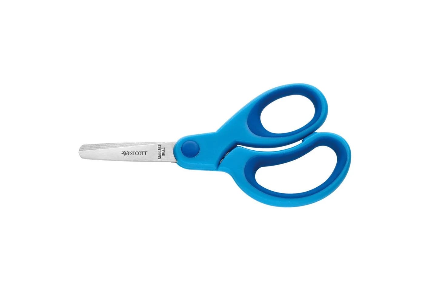 WESTCOTT Papierscheren Kinderschere Kids E-21581 00 Runde Spitze 13cm Blau