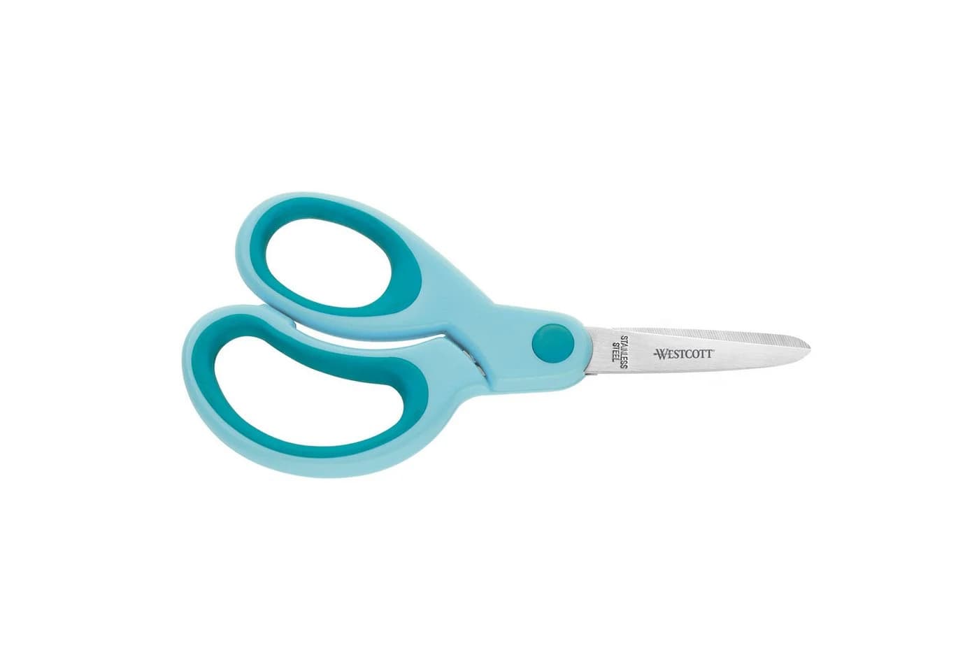 WESTCOTT Kinderschere E-21585 türkis violett mit Softgrip Griff