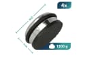 WESTCOTT Bodentürstopper Edelstahl Rund 1,2kg Eigengewicht Rutschfest Bild 4