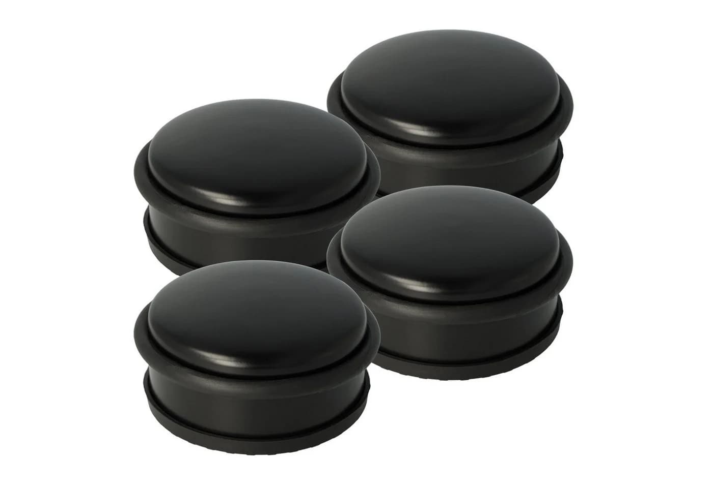 WESTCOTT Bodentürstopper Edelstahl Schwarz 4er Pack Rutschfest - Bild 2