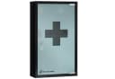 FIRST AID ONLY Medizinschrank Schwarz mit Glastür 3 Fächer abschließbar Bild 2