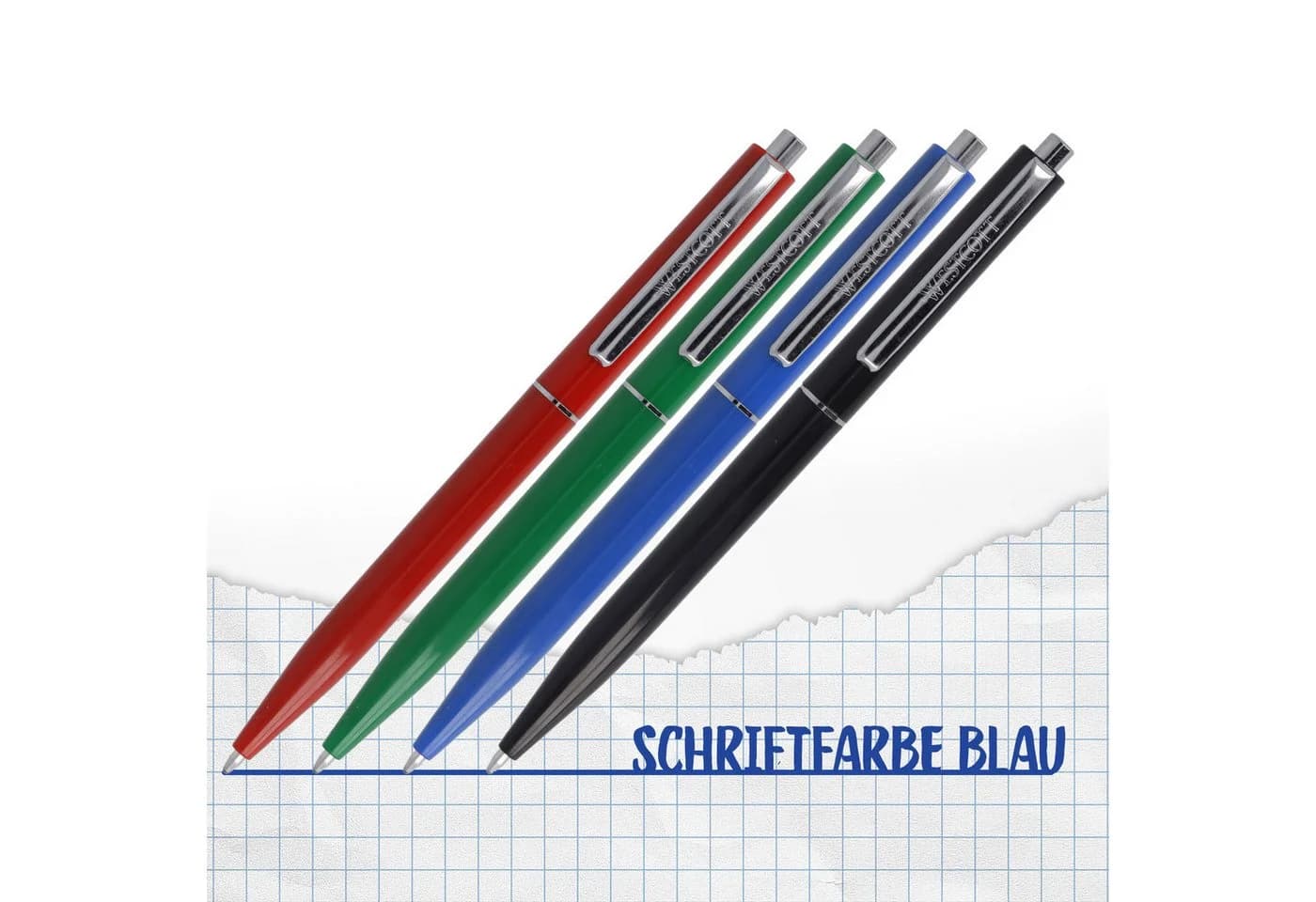WESTCOTT Druckkugelschreiber ALLTIME Mix 50-tlg. Blau Tinte