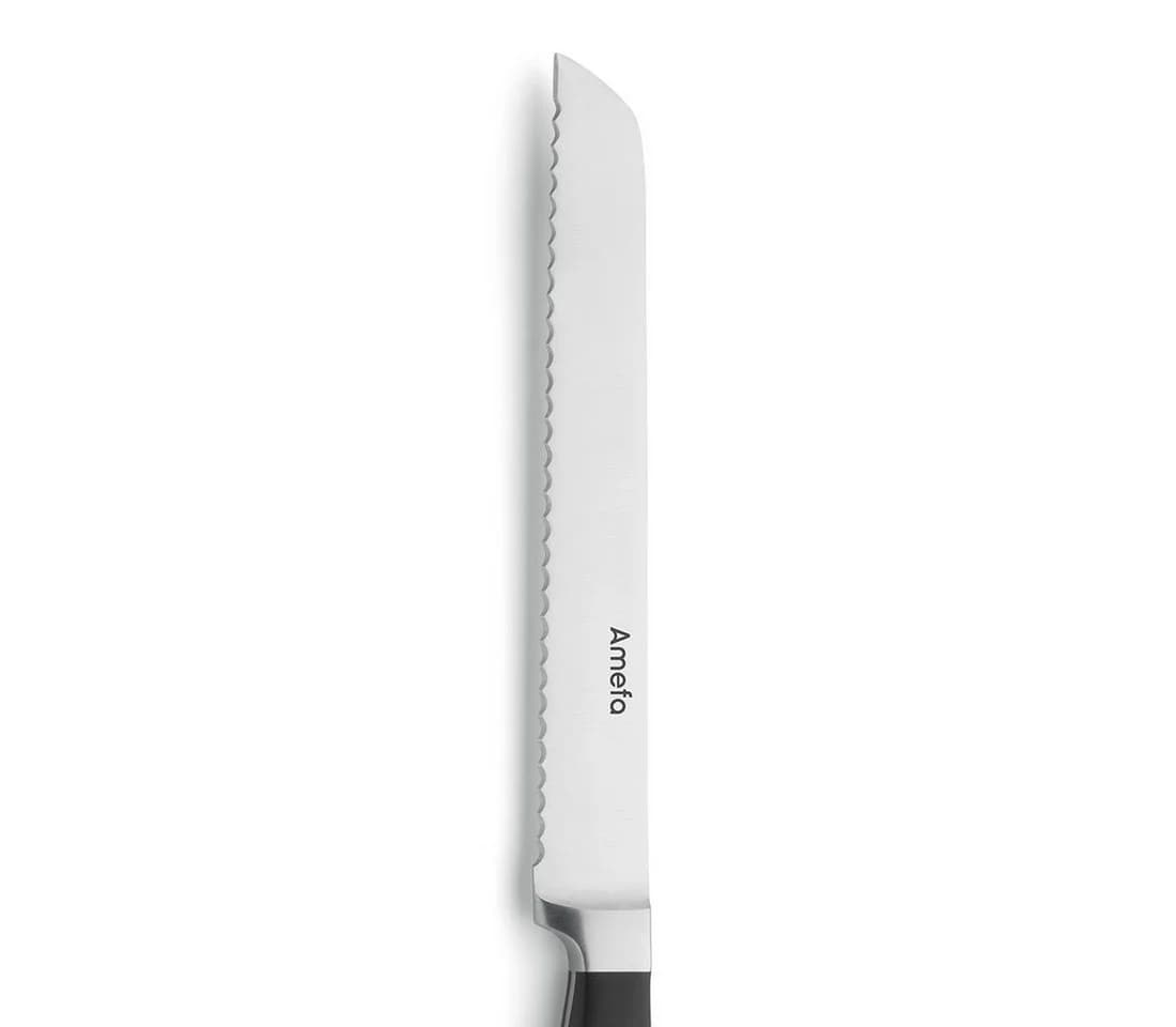 Amefa Brotmesser PREMIUM 3Cr14 Schwarz Extrem Scharf