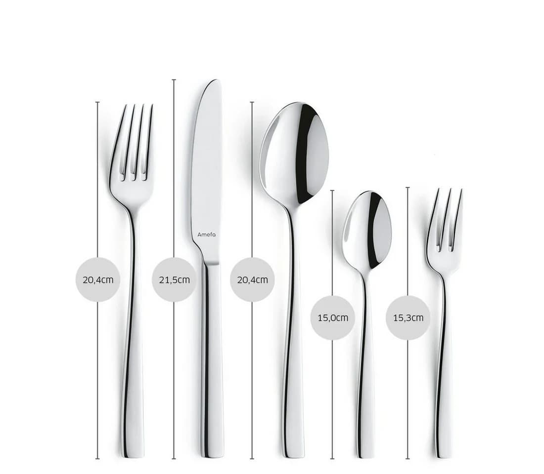 Amefa Besteck-Set FRESH 30-tlg. 6 Personen Edelstahl Rostfrei 18/10 Silber - Bild 4