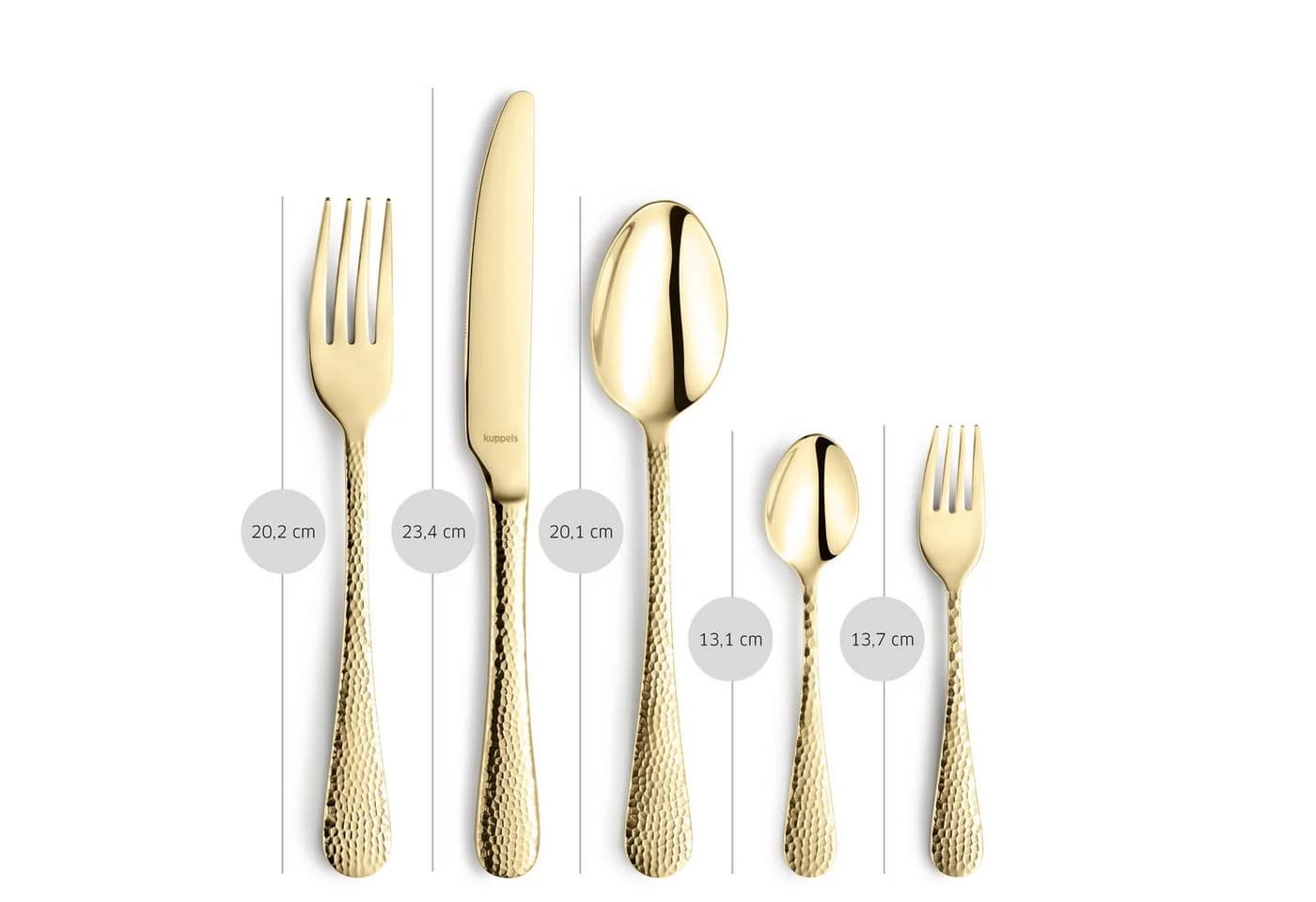 Kuppels Besteck-Set CRYSTAL 30-tlg. Champagner PVD Edelstahl - Bild 5