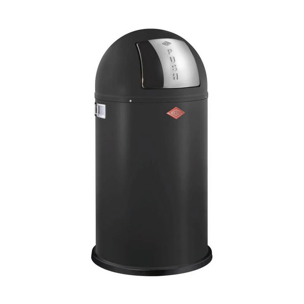 Wesco Abfallsammler Pushboy 50 L Schwarz Edelstahl