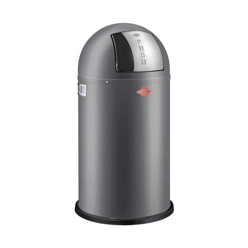 Wesco Abfallsammler Pushboy Graphit Edelstahl 50 L