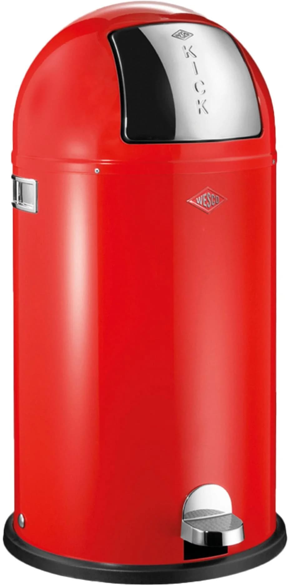 WESCO Kickboy Tretabfalleimer 40 Liter Rot Stahlblech
