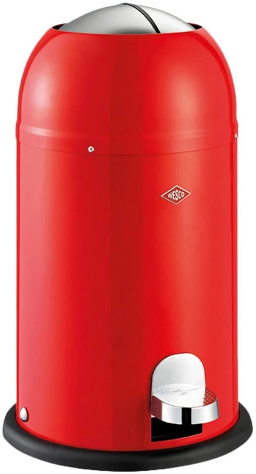 WESCO Kickmaster Junior Mülleimer 12 Liter Rot Stahlblech - Bild 2