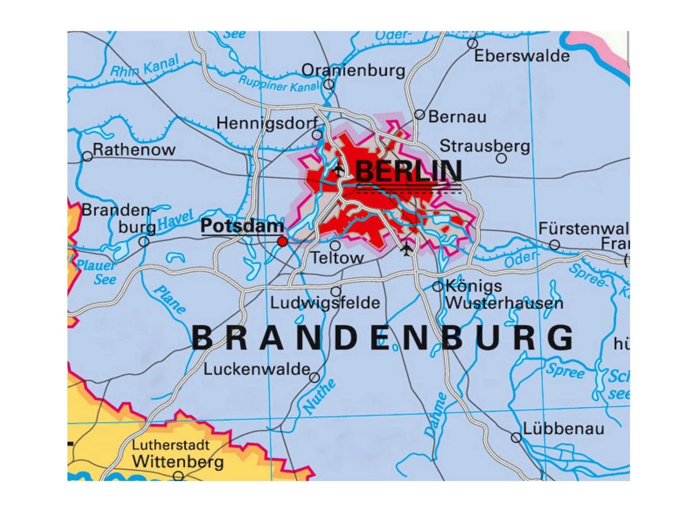 STIEFEL Poster Deutschland Politisch mit Bundesländerwappen DIN A1
