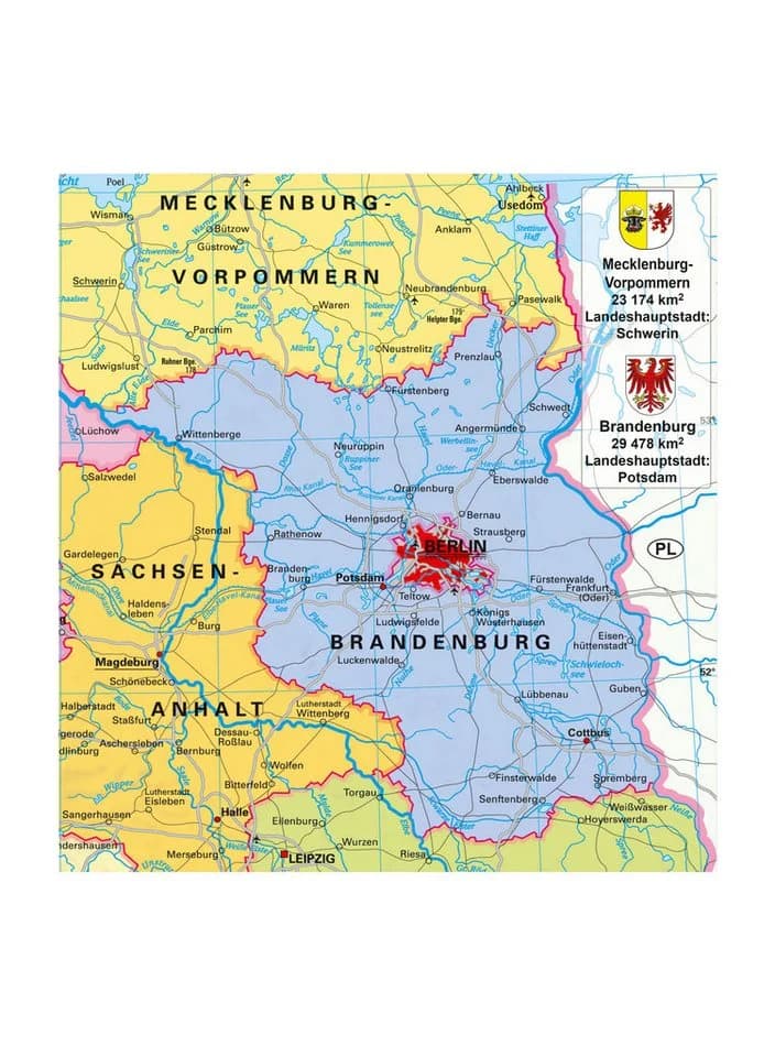 STIEFEL Poster Deutschland Politisch 67x91cm Bunt