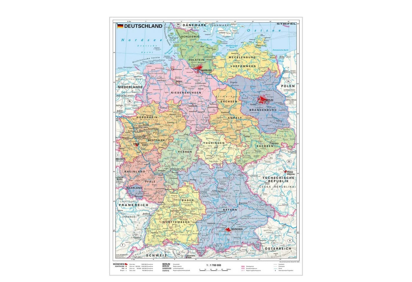 STIEFEL Poster Deutschland Politisch 67x91cm Bunt - Bild 2