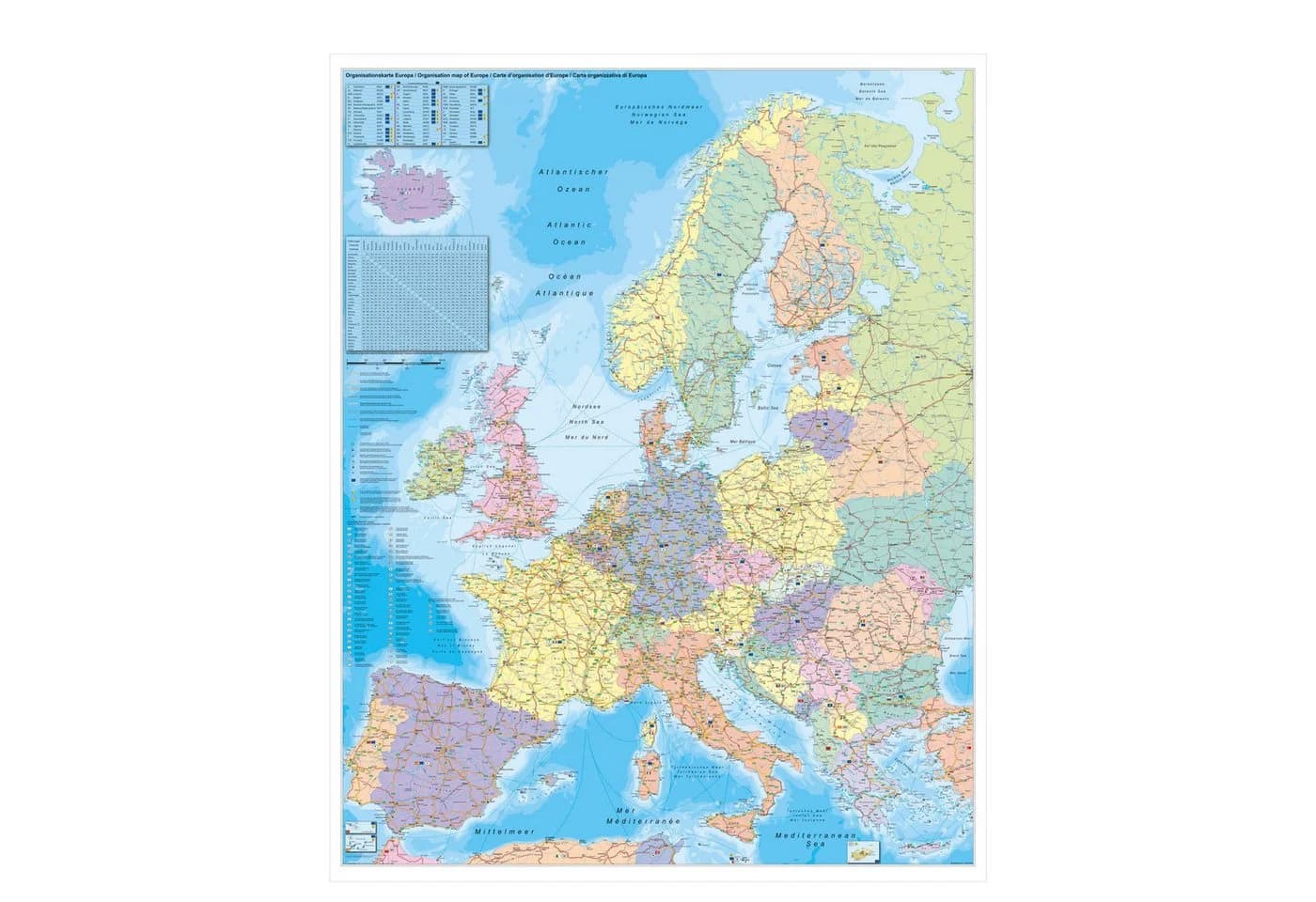 STIEFEL Europa Poster Organisationskarte 97x119 cm - Bild 2