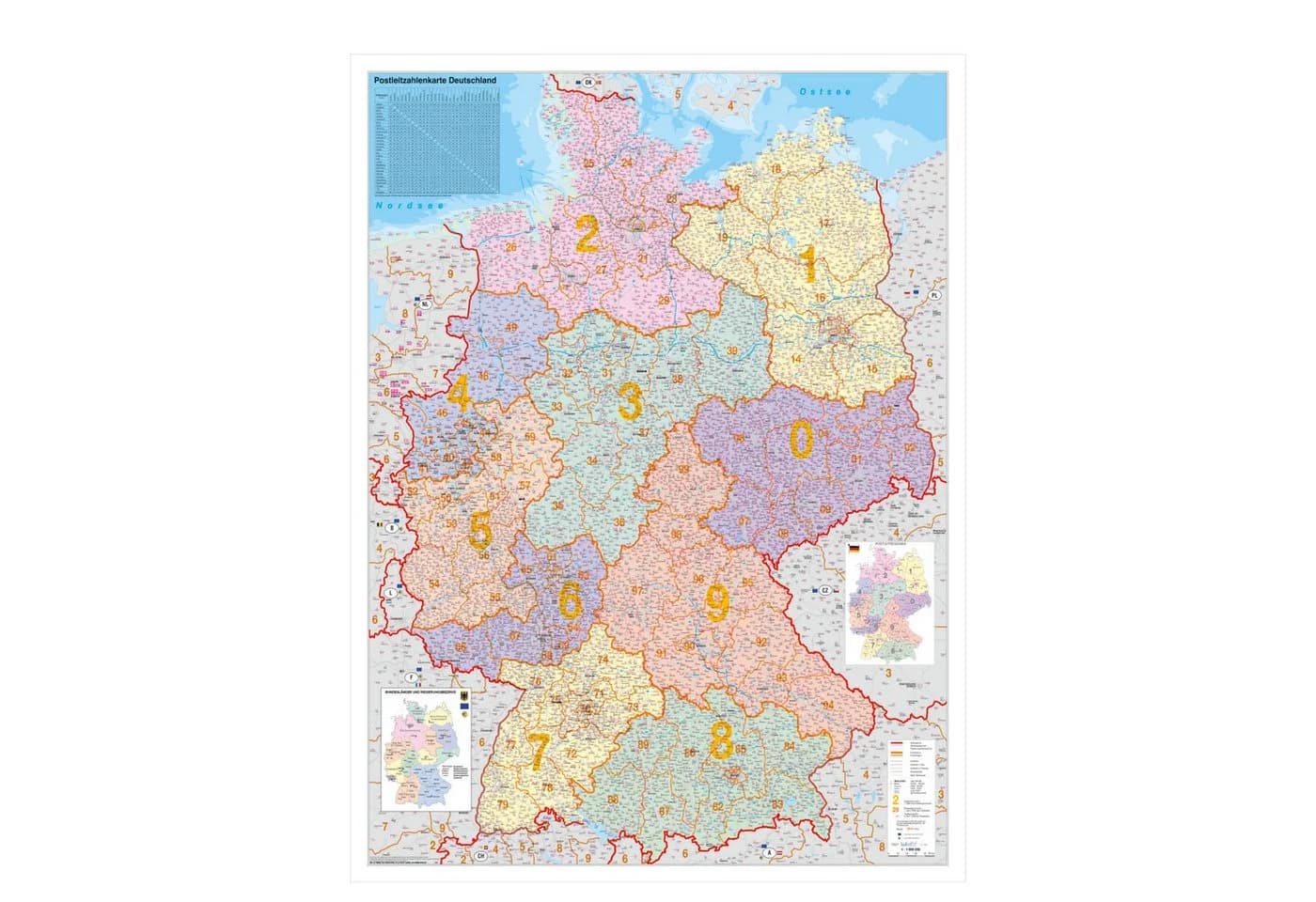 STIEFEL Poster Deutschland Postleitzahlen Bunt Interaktiv - Bild 2