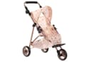howa Puppenbuggy miniflowers rosa mit höhenverstellbarem Griff Bild 1