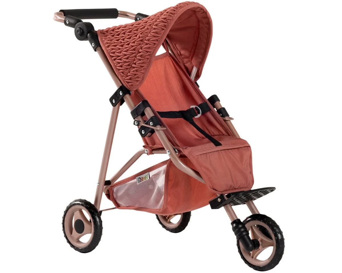 howa Puppenbuggy Grace - Ziegelrot, Gesteppt, Metallrahmen - Bild 2