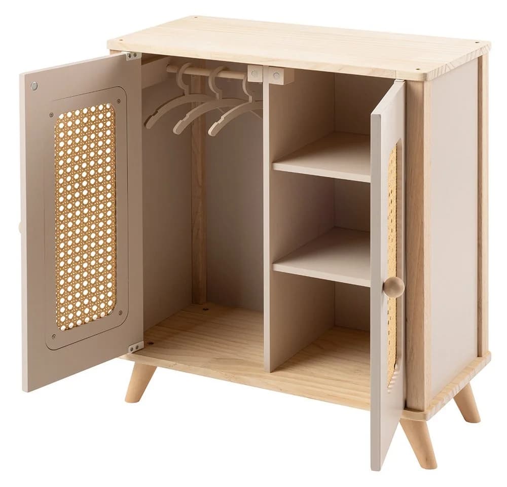 howa Puppenkleiderschrank miniflowers Holz Puppenmöbel