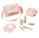 howa Puppen Wickeltasche miniflowers 8-tlg. Apricot Blumenmuster Bild 2