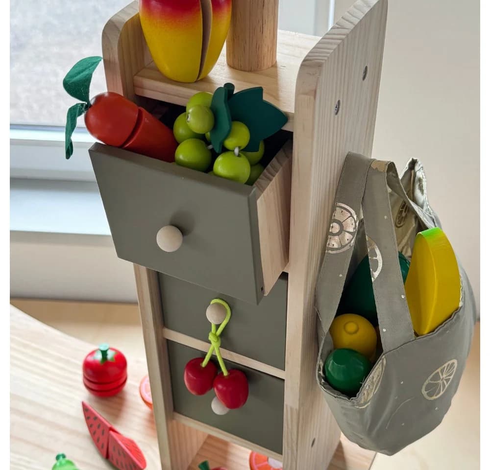 howa Spiellebensmittel Schneideset Obst und Gemüse 16-tlg. Holz - Bild 5