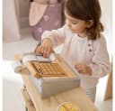 howa Spielkasse aus Holz mit Taschenrechner und Spielgeld Bild 3
