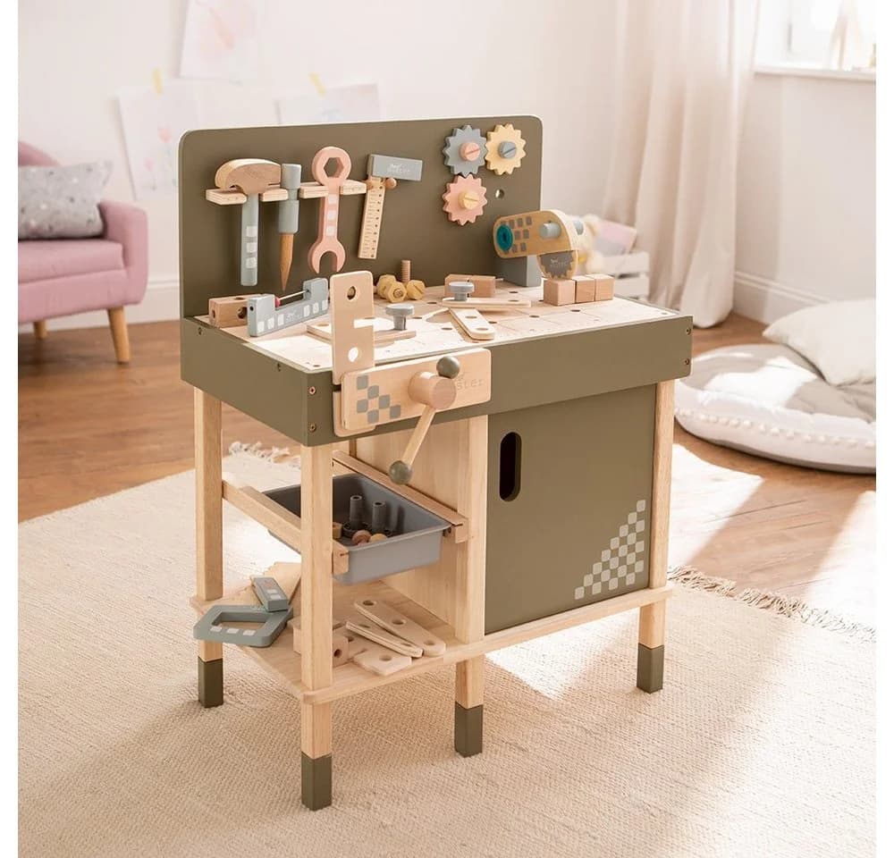 howa Spielwerkbank Kinderwerkbank aus Holz mit 47 tlg. Zubehör - Bild 4