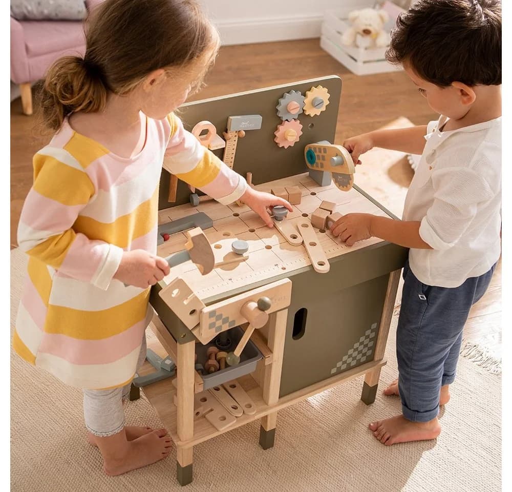 howa Spielwerkbank Kinderwerkbank aus Holz mit 47 tlg. Zubehör - Bild 5