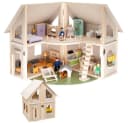 howa Puppenhaus Holz Klappbar 30tlg. Möbelset Beige Bild 2