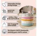 howa Aufbewahrungskorb be happy Spielzeugkorb Kinderzimmer beige Baumwolle Strick Bild 4