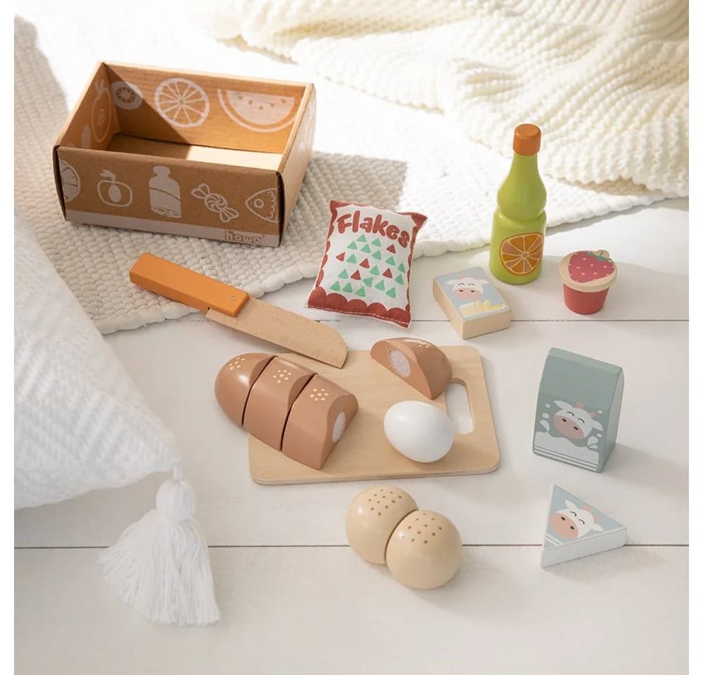 howa Spiellebensmittel-Set 32-tlg. Holz Spielzeug Zubehör für Kaufladen und Kinderküche - Bild 4