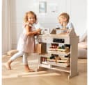howa Kaufladen Holz Natur Beige mit 30-teiligem Zubehör Bild 1