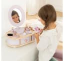 howa Schminktisch für Kinder aus Holz mit 8-tlg. Zubehör & Herzaufklebern Rosa Bild 4