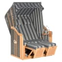 Strandkorb SUNNYSMART Rustikal 50 Plus 2-Sitzer Grau Anthrazit Bild 1
