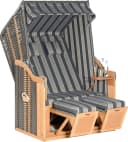 Strandkorb SUNNYSMART Rustikal 50 Plus 2-Sitzer Grau Anthrazit Bild 2