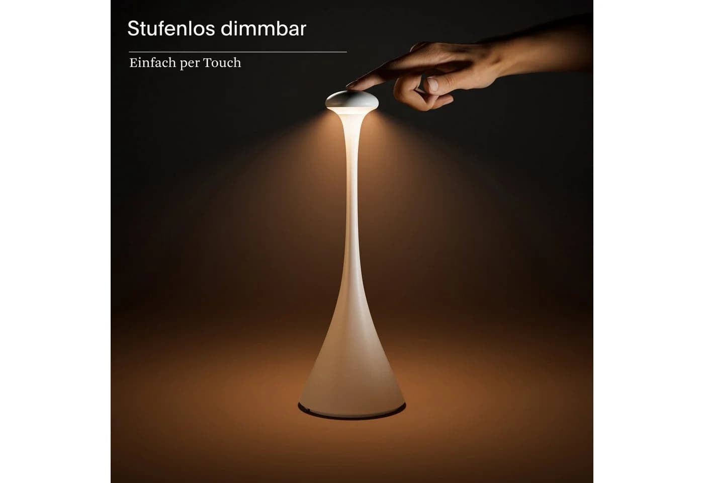SIGOR LED Tischleuchte NUDROP Akku Dimmbar Dünenbeige Warmweiß - Bild 4