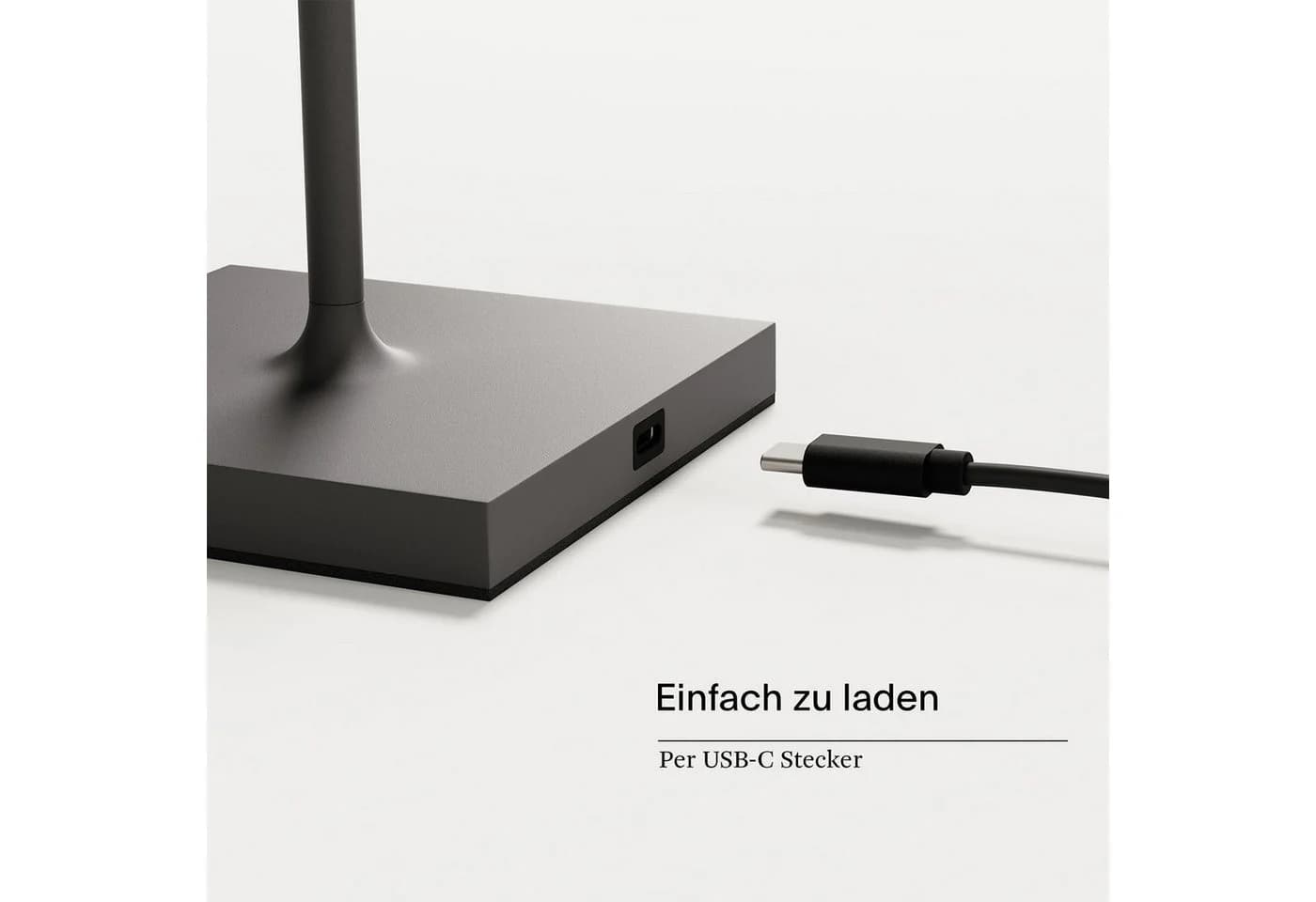Sigor Akku-Tischleuchte NUINDIE USB-C Graphitgrau - Bild 5