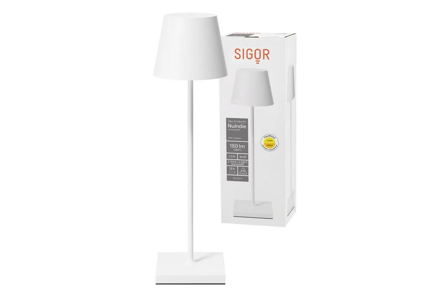SIGOR LED Tischleuchte Akku Dimmbar Warmweiß IP54 - Bild 2