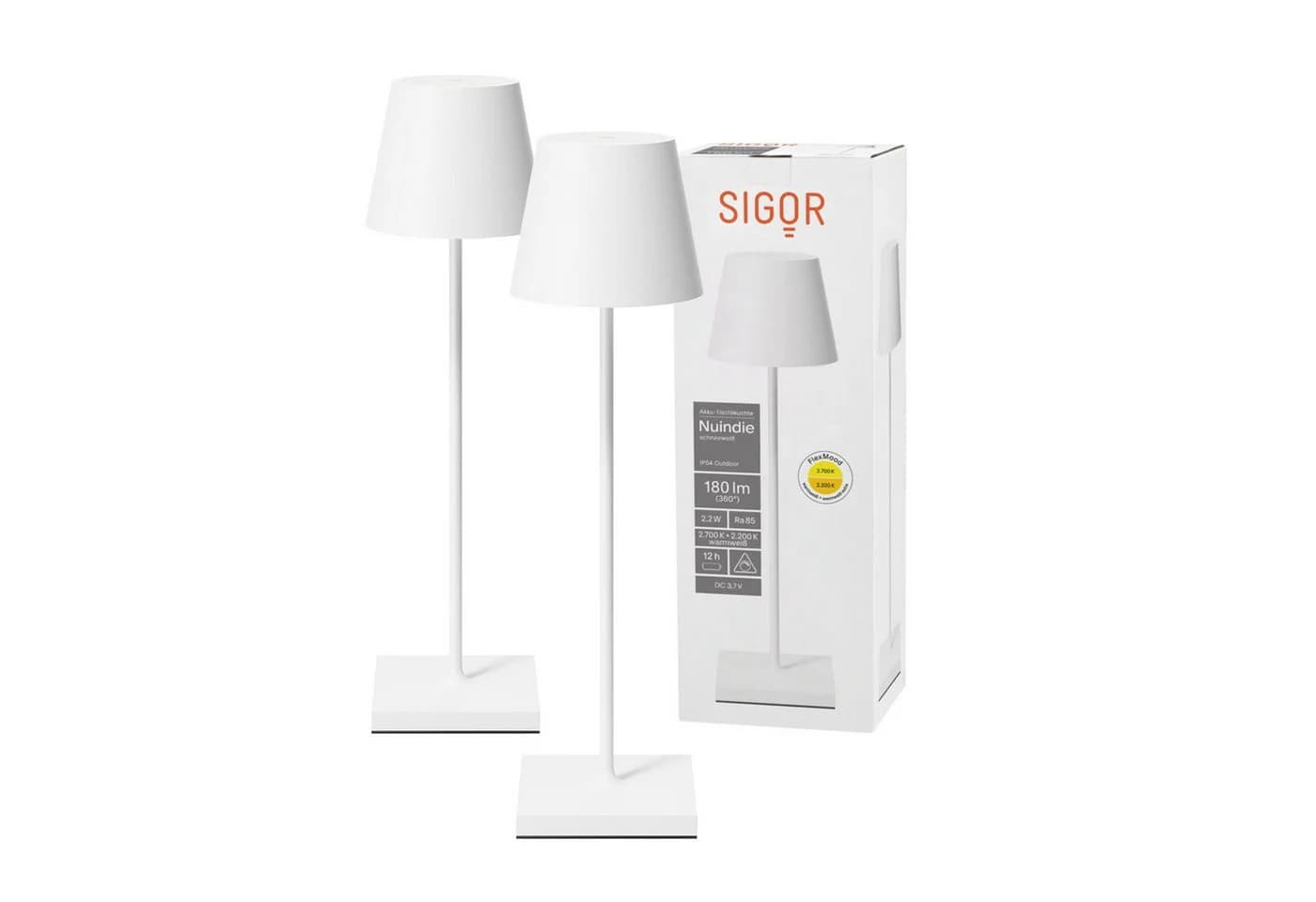 SIGOR LED Tischleuchte 2x Nuindie USB-C Dimmbar Weiß - Bild 2