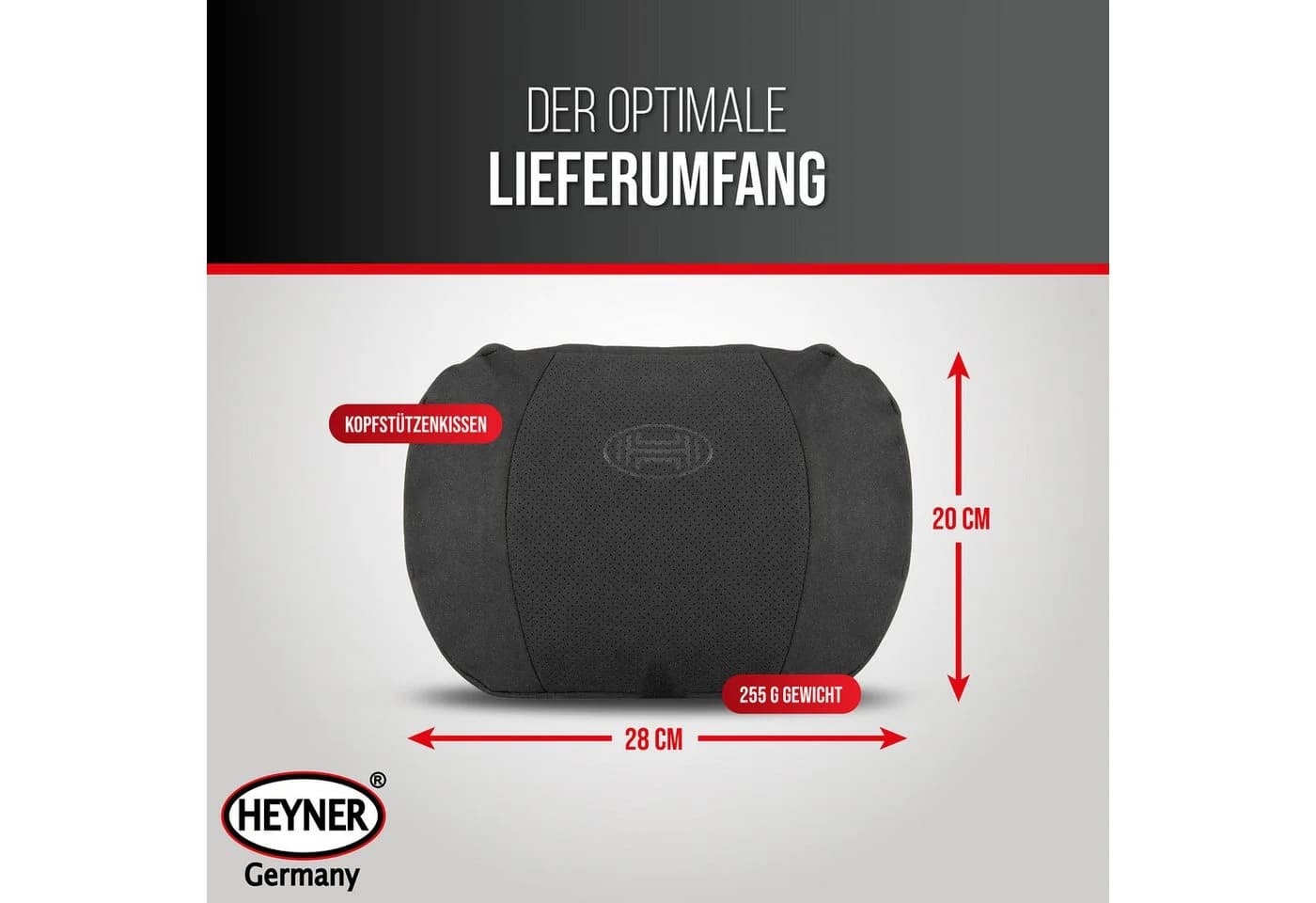 HEYNER Lagerungskissen Schwarz - Ergonomisch & Super Soft abnehmbar - Bild 3