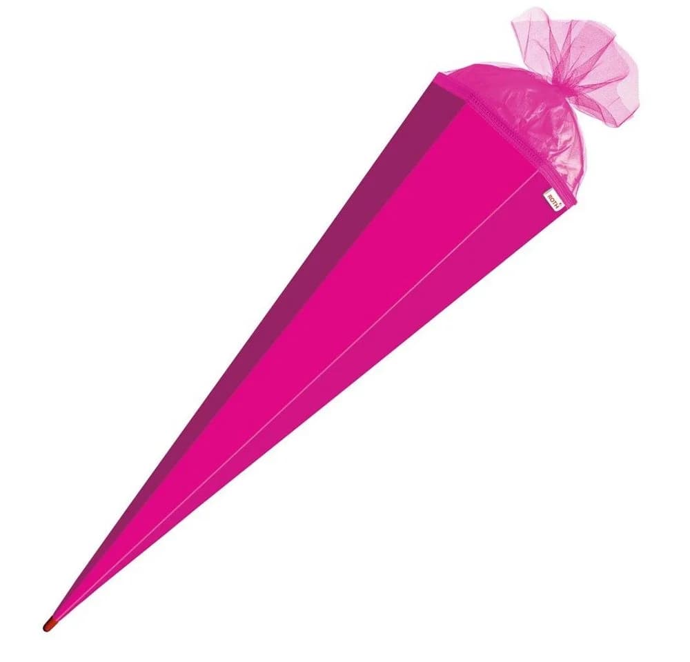 Roth Schultüte 85 cm Rosa Eckig mit Tüllverschluss - Bild 2