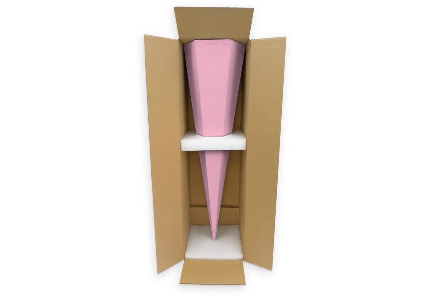 Roth Schultüte Rosa 85 cm Sechseckig mit Tüllverschluss