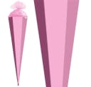 Roth Schultüte Rosa 85 cm Sechseckig mit Tüllverschluss Bild 5