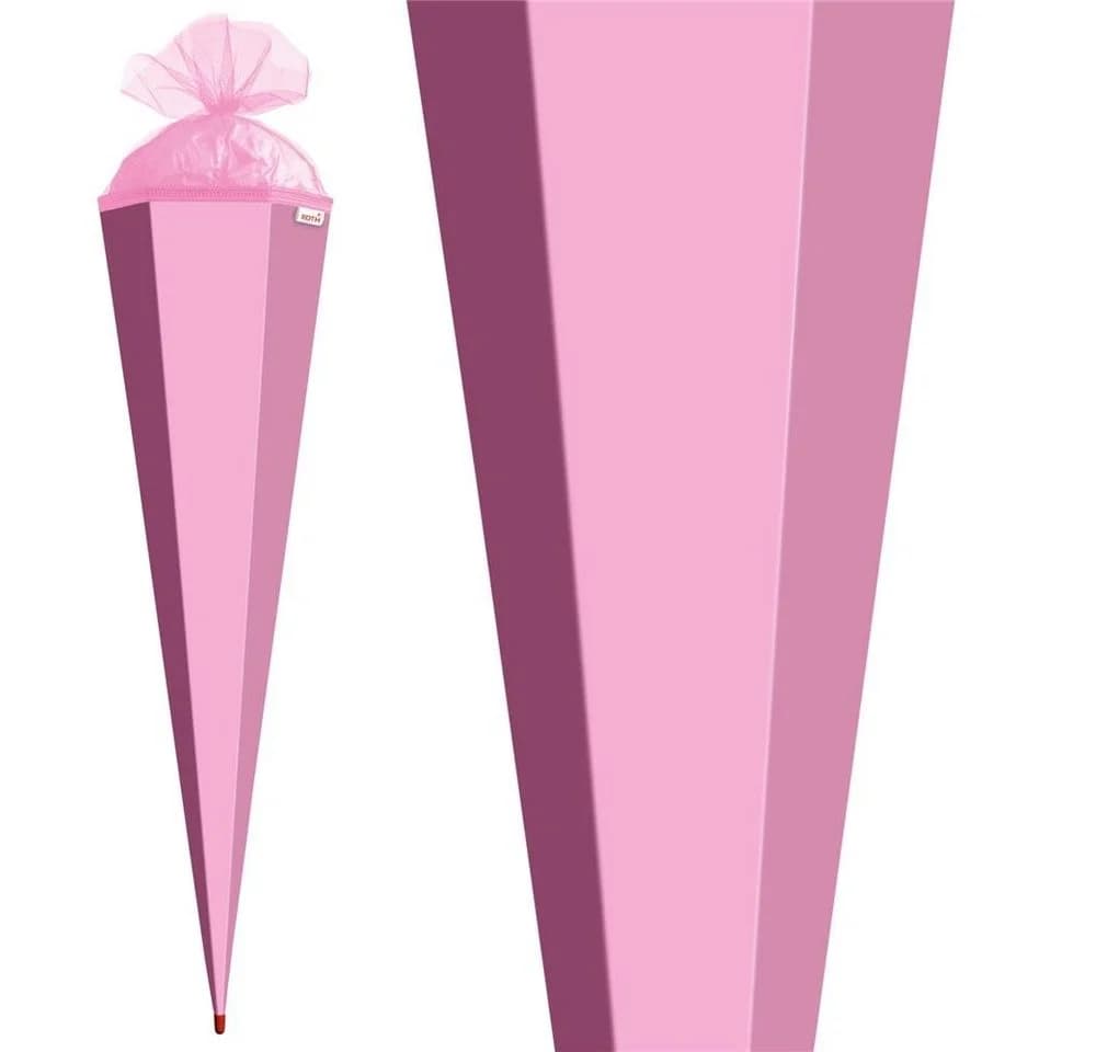 Roth Schultüte Rosa 85 cm Sechseckig mit Tüllverschluss - Bild 5