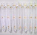 Scheibengardine BLÜMCHEN Bestickt Weiß/Beige Voile Polyester Bild 2
