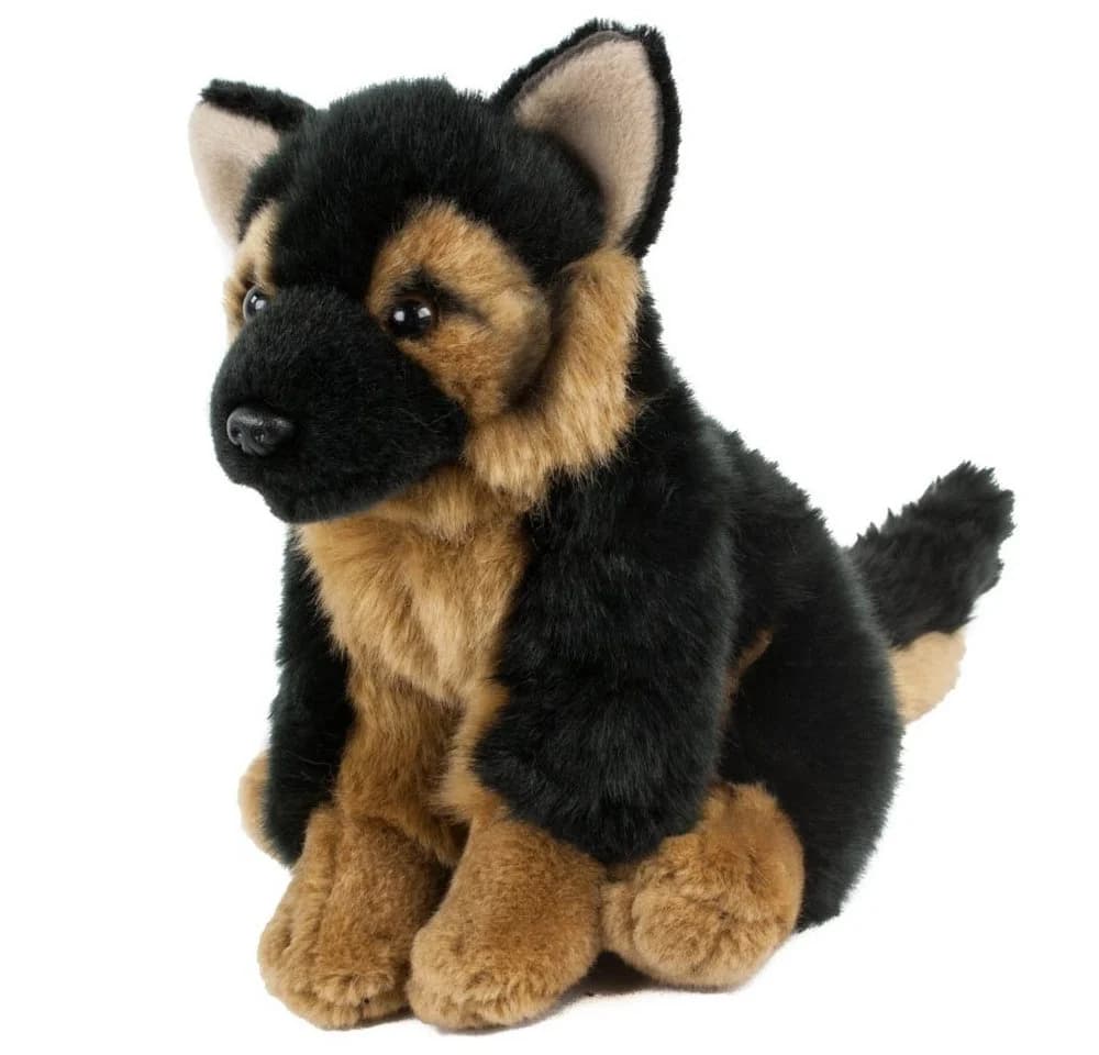 Teddys Rothenburg Kuscheltier Schäferhund 19 cm Schwarz/Braun - Bild 2