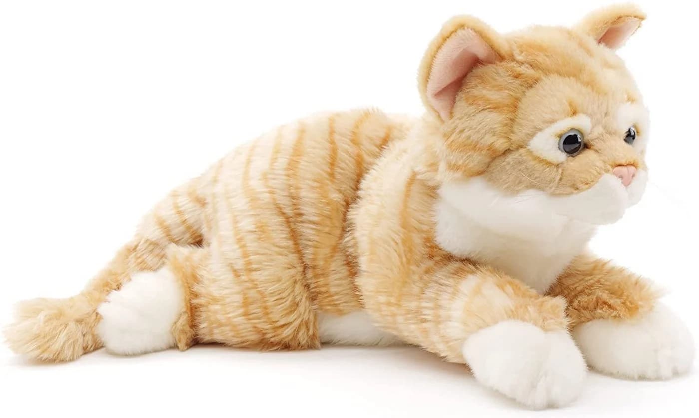 Uni-Toys Kuscheltier Katze Grau/Braun 38 cm Plüsch