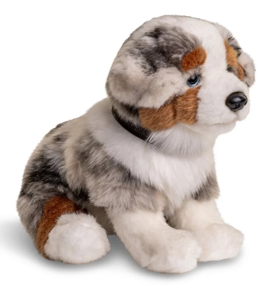 Uni-Toys Kuscheltier Australischer Schäferhund 22 cm mit Leine - Bild 3