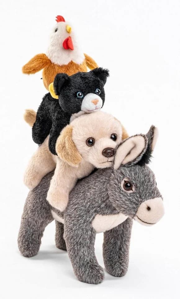 Uni-Toys Kuscheltier Bremer Stadtmusikanten 32 cm Plüsch Märchen